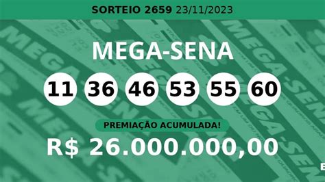 resultado da mega sena 2659 - foco loterias mega sena